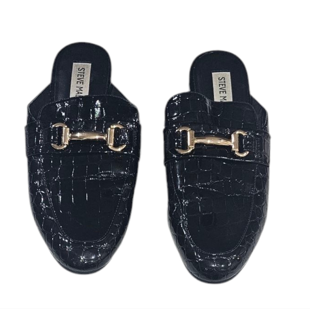 Steve Madden black Royal Mules Sz 6.5 EUC